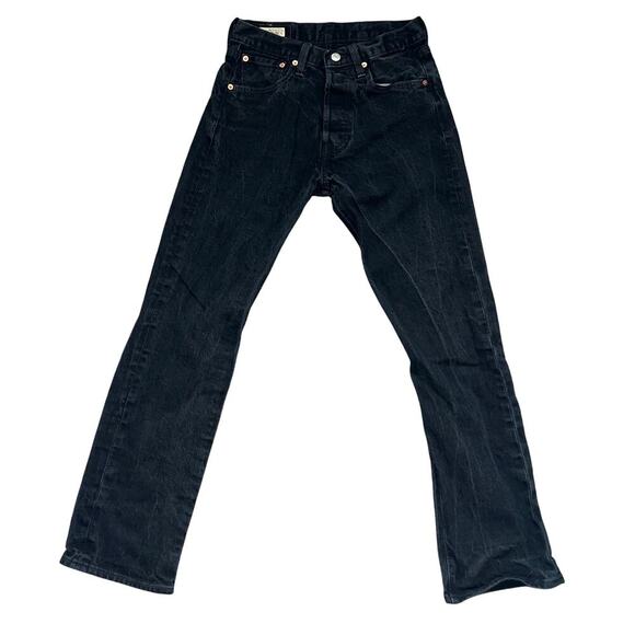 Levi’s Premium 501 ’93 Men’s Size 28x30 Black Jeans Straight Leg Button Fly - Picture 1 of 9